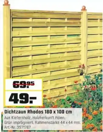 OBI Dichtzaun Rhodos 180 x 100 cm Angebot