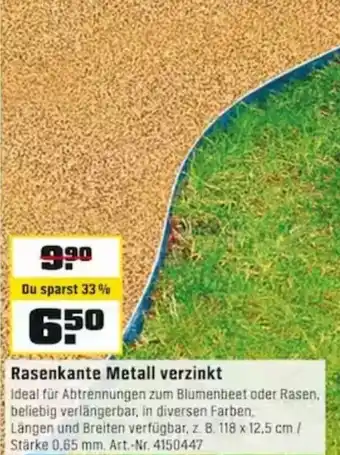 OBI Rasenkante Metall verzinkt Angebot