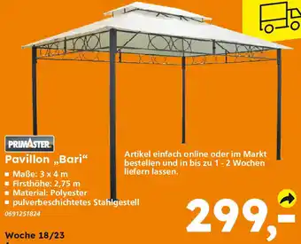 Globus Baumarkt PRIMASTER Pavillon ,,Bari" Angebot