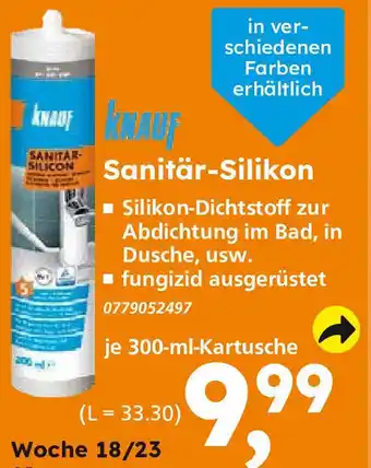 Globus Baumarkt Knauf Sanitär-Silikon 300 ml Angebot