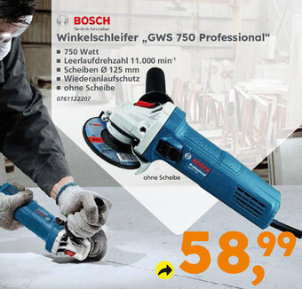 Globus Baumarkt BOSCH Winkelschleifer ,,GWS 750 Professional" Angebot