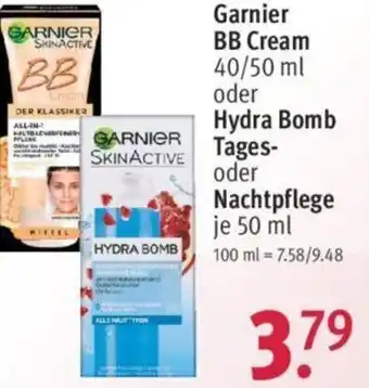 Rossmann Garnier BB Cream 40/50 ml oder Hydra Bomb Tages oder Nachtpflege 50 ml Angebot