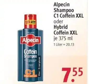 Rossmann Alpecin Shampoo Coffein XXL oder Hybrid Coffein XXL 375ml Angebot