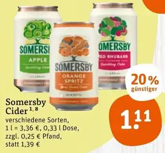 tegut Somersby Cider 0,33 L Dose Angebot