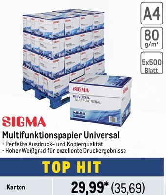 METRO SIGMA Multifunktionspapier Universal Angebot