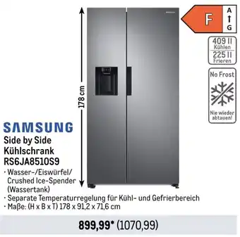 METRO SAMSUNG Side by Side Kühlschrank RS6JA8510S9 Angebot