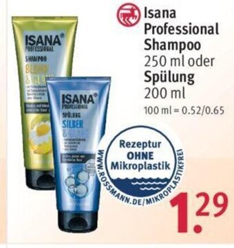 Rossmann Isana Professional Shampoo 250ml oder Spülung 200ml Angebot