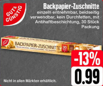 Edeka GUT & GÜNSTIG Backpapier-Zuschnitte Angebot