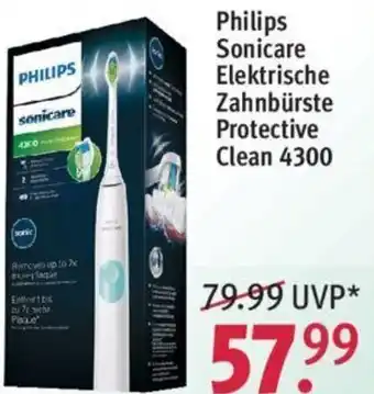 Rossmann Philips Sonicare Elektrische Zahnbürste Protective Clean 4300 Angebot