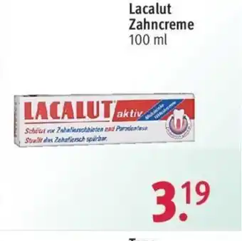 Rossmann Lacalut Zahncreme 100ml Angebot