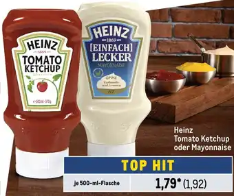 METRO Heinz Tomato Ketchup oder Mayonnaise 500 ml Flasche Angebot