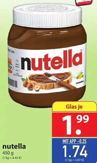 Famila Nord Ost nutella 450 g Angebot