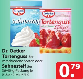 Famila Nord Ost Dr. Oetker Tortenguss 3er oder Sahnesteif 5er 36/40-g-Packung Angebot