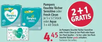 Rossmann Pampers Feuchttücher Sensitive oder Fresh Clean oder Aqua Angebot