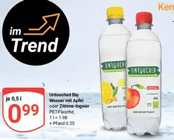 Globus Untouched Bio Wasser mit Apfel oder Zitrone-Ingwer  je 500 ml Angebot