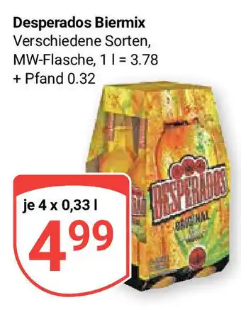 Globus Desperados Biermix je 4*330 ml Angebot