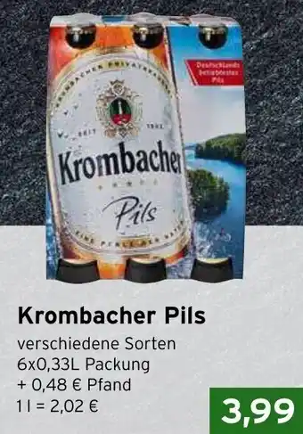 CAP Markt Krombacher Pils 6x0,33L Packung Angebot