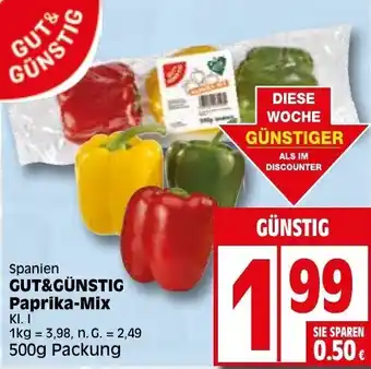 Elli Markt GUT&GÜNSTIG Paprika-Mix 500g Packung Angebot