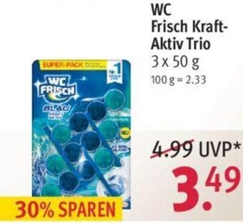 Rossmann WC Frisch Kraft Aktiv  Trio 3x50g Angebot