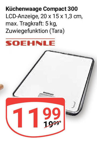 Globus SOEHNLE Küchenwaage Compact 300 Angebot