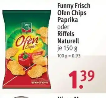 Rossmann funny frisch Ofen Chips Paprika oder Riffels Naturell 150g Angebot