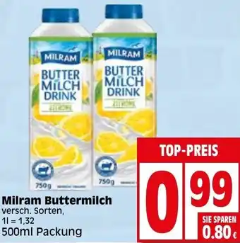 Elli Markt Milram Buttermilch 500ml Packung Angebot