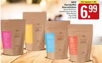 WEZ WEZ Hauskaffee Spezialitäten 250g Beutel Angebot