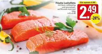 WEZ Frische Lachsfilets 100g Angebot