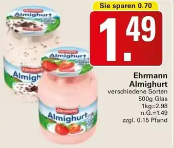 WEZ Ehrmann Almighurt 500g Glas Angebot