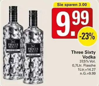 WEZ Three Sixty Vodka 0,7Ltr. Flasche Angebot