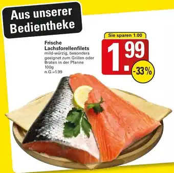 WEZ Frische Lachsforellenfilets 100g Angebot