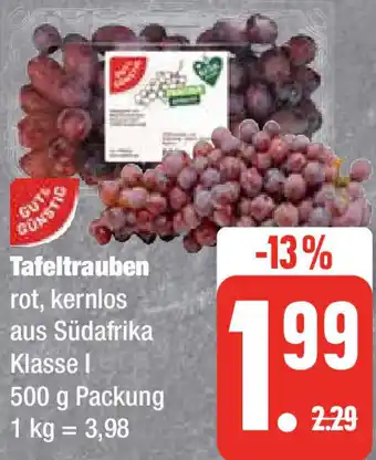 Edeka Gut & Günstig Tafeltrauben 500 g Packung Angebot