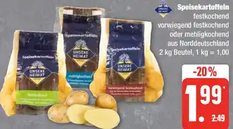 Edeka UNSERE HEIMAT Speisekartoffeln 2 kg Beutel Angebot