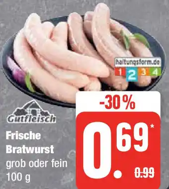 Edeka Gutfleisch Frische Bratwurst 100 g Angebot