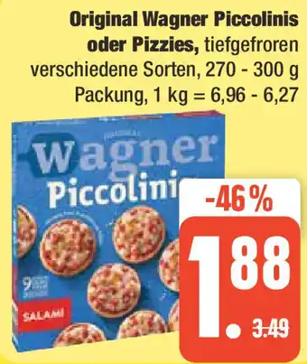 Edeka Original Wagner Piccolinis oder Pizzies 270-300 g Packung Angebot