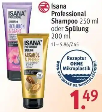 Rossmann Isana Professional Shampoo 250 ml oder Spülung 200 ml Angebot