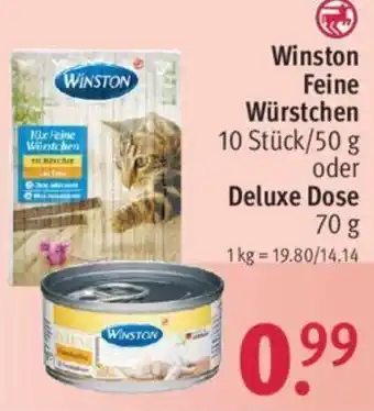 Rossmann Winston Feine Würstchen 10 Stück/50 g oder Deluxe Dose 70 g Angebot