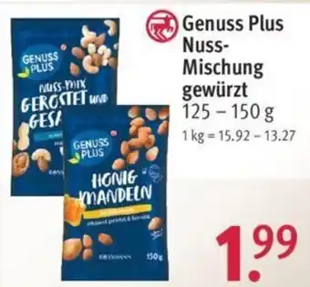 Rossmann Genuss Plus Nuss-Mischung gewürzt 125-150 g Angebot