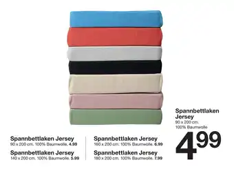 Zeeman Spannbettlaken Jersey Angebot