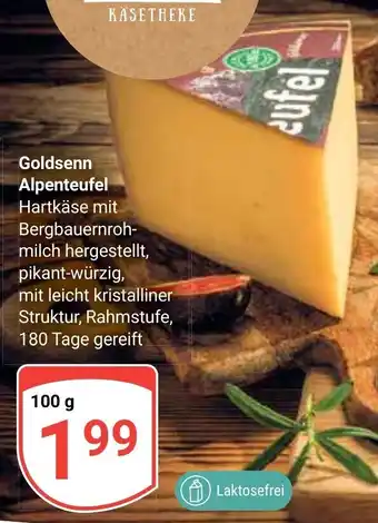 Globus Goldsenn Alpenteufel Hartkäse 100g Angebot