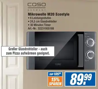 Expert Technomarkt Caso Mikrowelle M20 Ecostyle Angebot