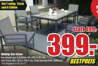 B1 Discount Baumarkt Dining-Set Lisa Angebot