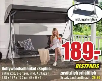 B1 Discount Baumarkt Hollywoodschaukel >>Sophia<< Angebot