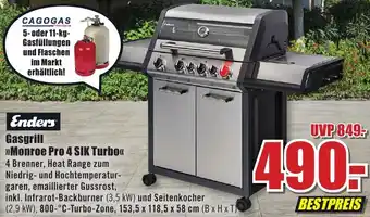 B1 Discount Baumarkt Enders Gasgrill »Monroe Pro 4 SIK Turbo<< Angebot