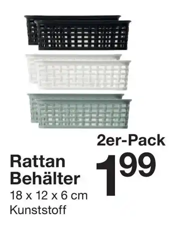 Zeeman Rattan Behälter 18x12x6cm Angebot