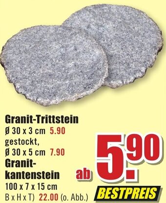 B1 Discount Baumarkt Granit-Trittstein Angebot