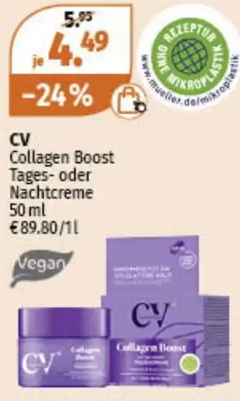 Müller CV Collagen Boost Tages- oder Nachtcreme 50 ml Angebot