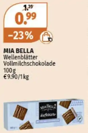 Müller MIA BELLA Wellenblätter Vollmilchschokolade 100 g Angebot