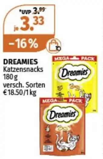 Müller DREAMIES Katzensnacks 180 g Angebot