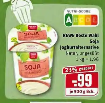 REWE Kaufpark Rewe Beste Wahl Soja Joghurtalternative Angebot